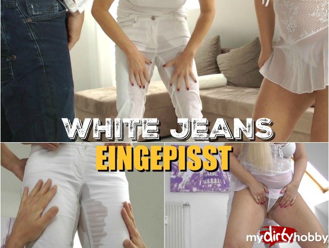 White Jeans eingepisst